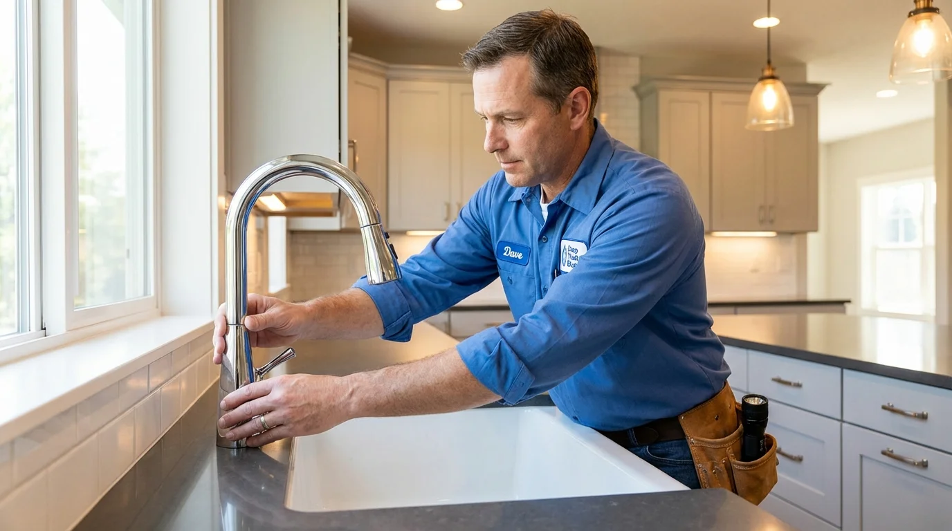 Kitchen faucet installation by Johns Plumbing LLC in Tuckahoe