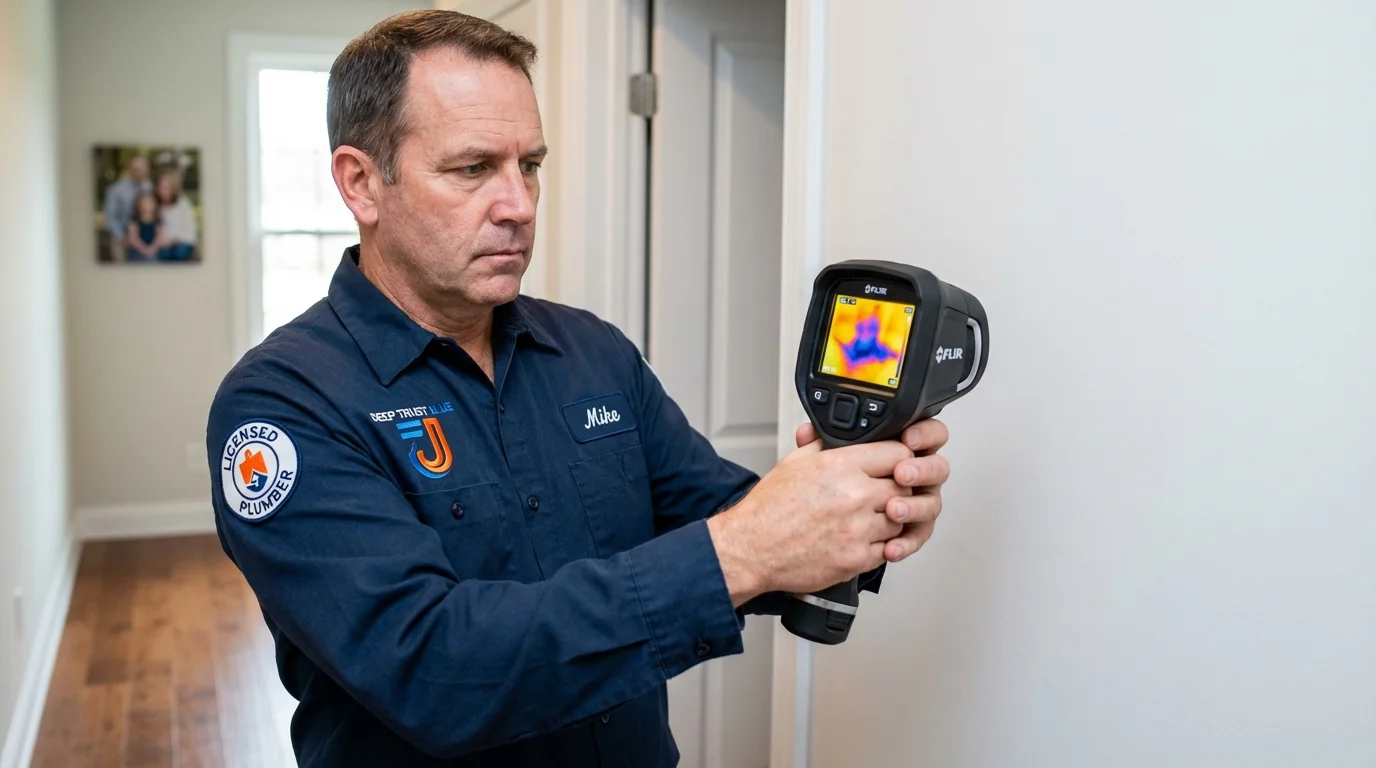 Thermal imaging leak detection by Johns Plumbing LLC in Tuckahoe